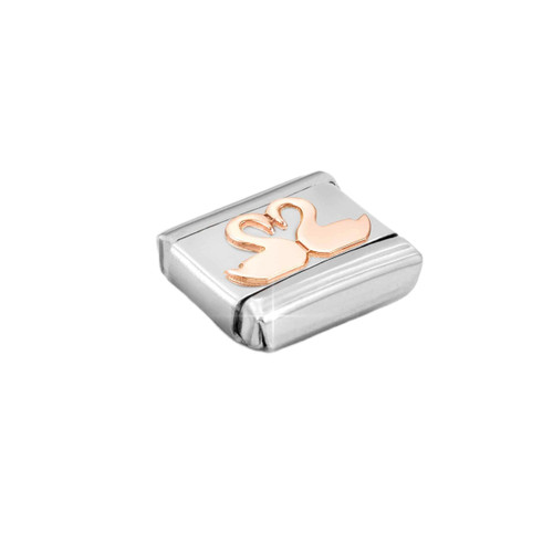 Nomination Composable Classic Charm | Rose Gold Swans