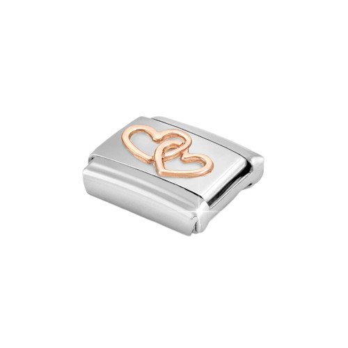 Nomination Composable Classic Charm | Rose Gold Linked hearts