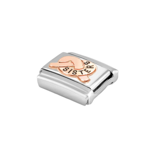 Nomination Composable Classic Charm | Rose Gold Sisters Knot