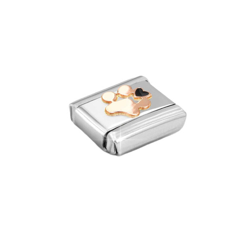 Nomination Composable Classic Charm | Rose Gold Dog Pawprint
