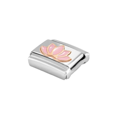 Nomination Composable Classic Charm | Rose Gold Pink Lotus Flower