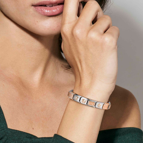 Nomination Composable Classic Charm | Rose Gold & Cubic Zirconia Letter E