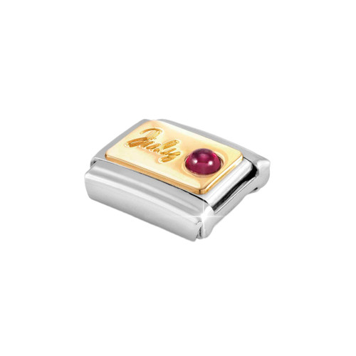 Nomination Composable Classic Month Charm | Gold July Ruby