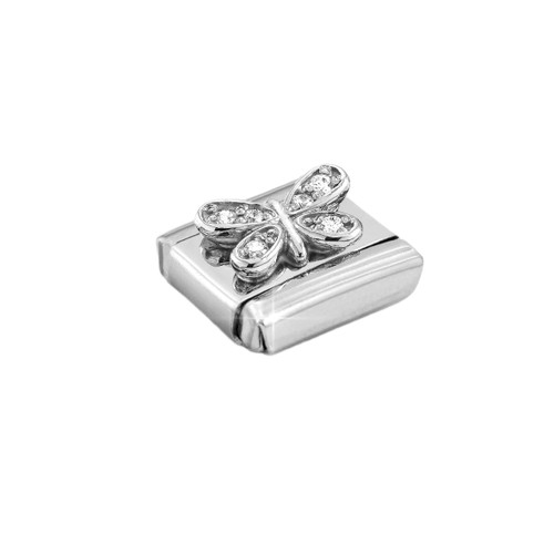 Nomination Composable Classic Charm | White Butterfly | Sterling Silver | Cubic Zirconia