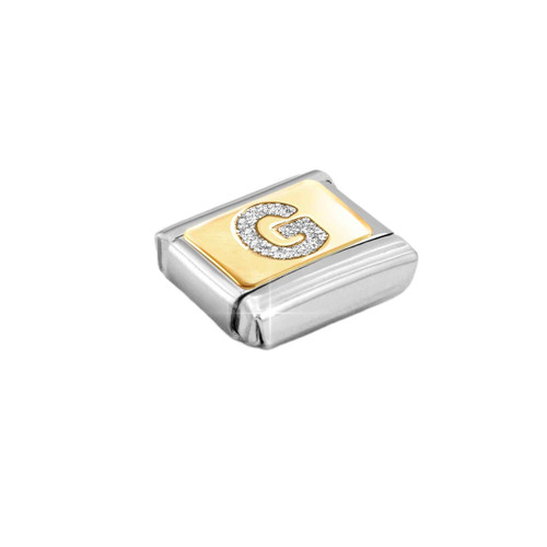Nomination Composable Classic Glitter Charm | Gold Letter G