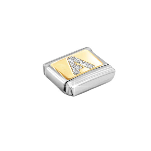 Nomination Composable Classic Glitter Charm | Gold Letter A
