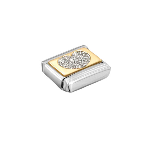 Nomination Composable Classic Glitter Charm | Gold Heart
