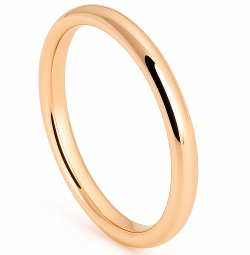 9ct Rose Gold Ladies Wedding Ring | Court Shape
