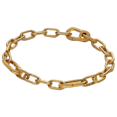 Pandora Small-Link Chain Bracelet | 14K Gold Plating | Size 2