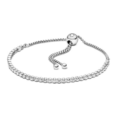 Pandora Sparkling Slider Tennis Bracelet | Sterling Silver | Pandora Timeless | Size 2