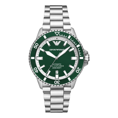Emporio Armani Sea Explorer Watch | 42.5mm | Automatic | Green