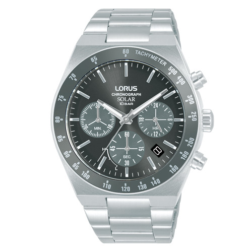 Lorus Chronograph Tachymeter Solar Black RZ521AX9 Watch