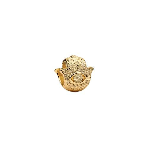 Pandora Textured Hamsa Hand Mini Charm | 14K Gold Plated