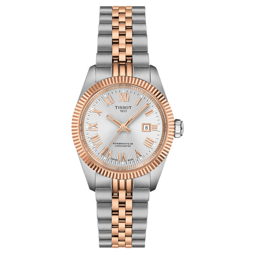 Tissot Ballade Powermatic 48 Watch | 30mm | Swiss Automatic | COSC | Silver | Two Tone Bracelet
