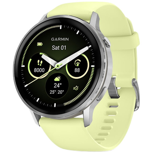 Garmin Venu 4 Watch | Amoled Display | 45mm | Black | Citron Band