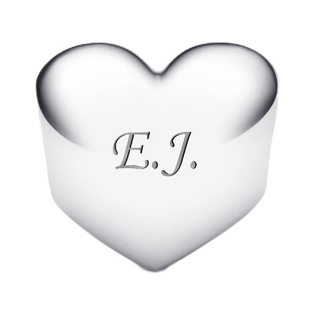 Pandora Engravable January Birthstone Heart Charm | Sterling silver