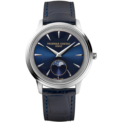 Frederique Constant Classics Watch | Moneta Moonphase | 37mm | Quartz | Blue Frederique Constant Classics Watch | Moneta Moonphase | 37mm | Quartz | Blue
