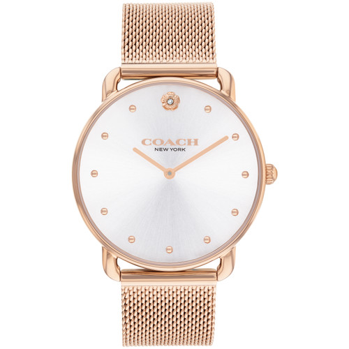 Coach Elliot Watch | 36mm | Quartz | Silver | Rose Gold Bracelet