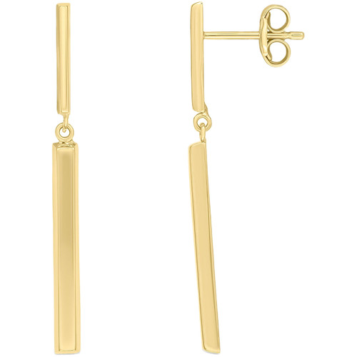 9ct Yellow Gold Linked Bars Drop Earrings