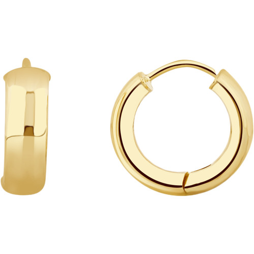 9ct Yellow Gold Rounded Flat 5mm Huggy 16mm