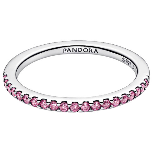 Pandora Ring with Fancy Pink Cubic Zirconia | Sterling Silver | Size 56mm
