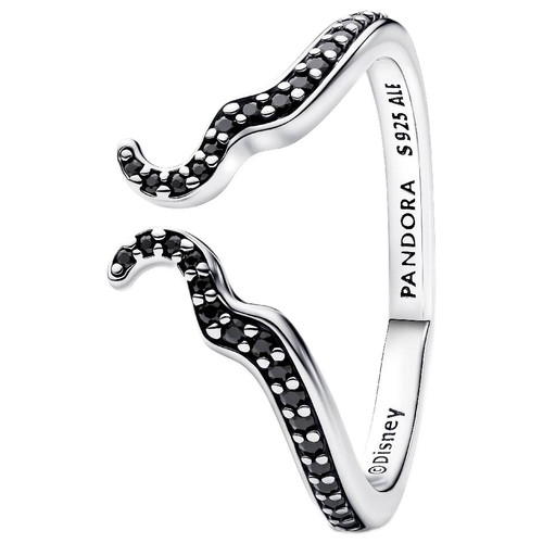 Pandora Disney Maleficent Ring with Black Crystal | Sterling Silver | Size 58mm