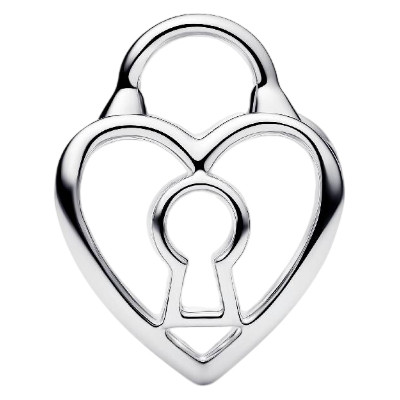 Pandora Heart Padlock Charm | Sterling Silver