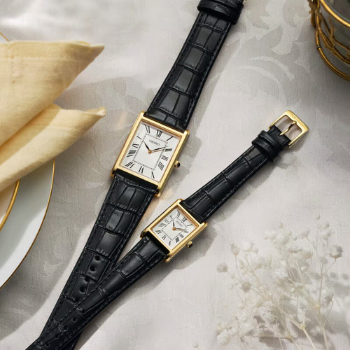 Seiko Classic Ladies Watch | 19x29mm | Quartz | White with Gold Case