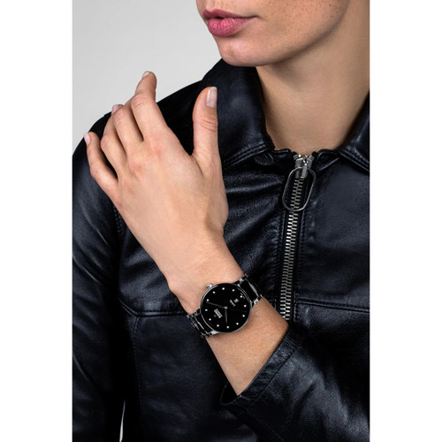 Rado Centrix Diamonds Watch | 12 Diamonds | Swiss Automatic | 39.5mm | Black