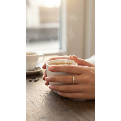 18ct Yellow Gold Half Eternity Ring | Pear | 0.50 Natural Diamond