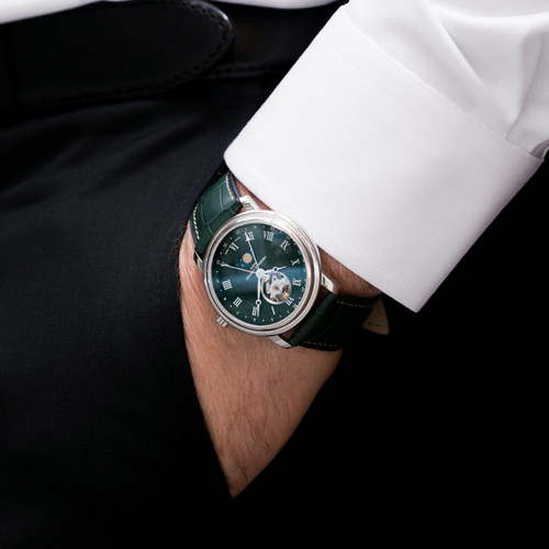 Frederique Constant Classic Heart Beat Moonphase Watch | 40mm | Swiss Automatic | Green