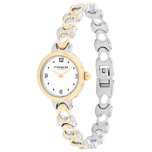 Coach Iris Watch | 22mm | Quartz | White | Two Tone Bracelet