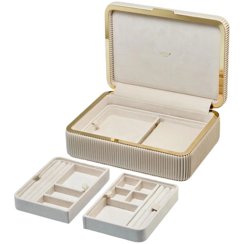 WOLF Bella Medium Jewellery Box | Bone