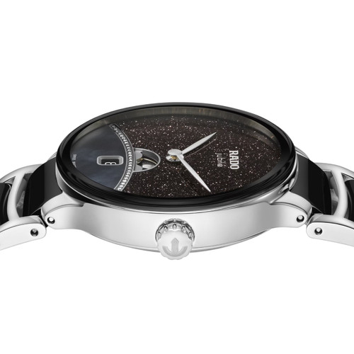 Rado Centrix Diamonds Moonphase Watch | Limited Edition | 35mm | Quartz | Black