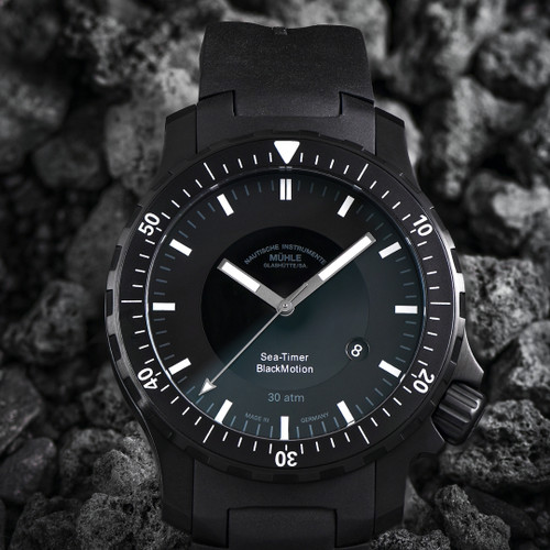 MUHLE GLASHUTTE Sea-Timer BlackMotion Watch | 44mm | Automatic | Black