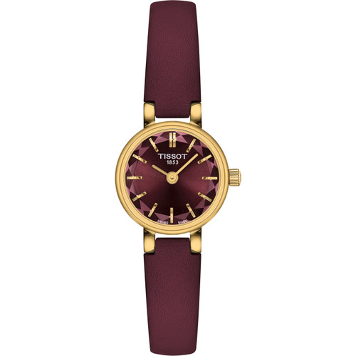 Tissot Lovely Round Watch | 19.5mm | Swiss Quartz | Bordeaux | Burgundy Leather
