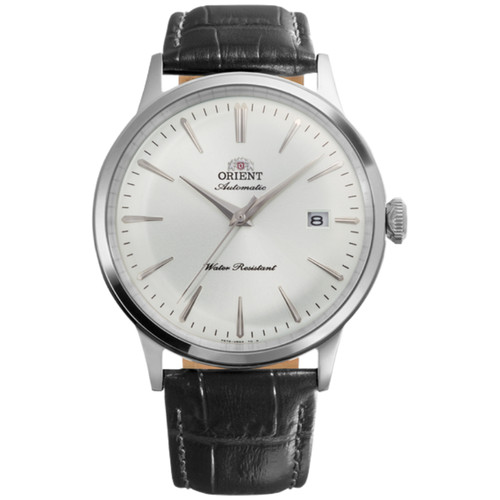 Orient Bambino Watch | Automatic | 40.5mm | White | Black Leather