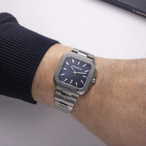 Herbelin Cap Camarat Square Watch | 35mm | Swiss Quartz | Blue