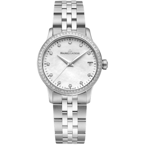 Maurice Lacroix 1975 Watch | 60 Diamonds | Quartz | 33mm | White