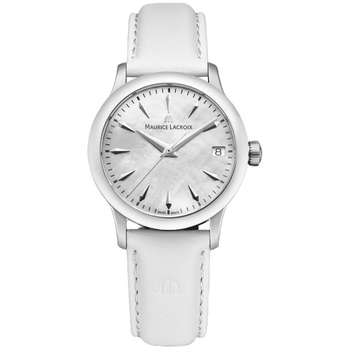 Maurice Lacroix 1975 Watch | Quartz | 33mm | White | Silver Strap