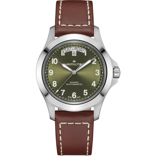 Hamilton Khaki Field Watch | King | 40mm | Swiss Automatic | Green | Brown Strap