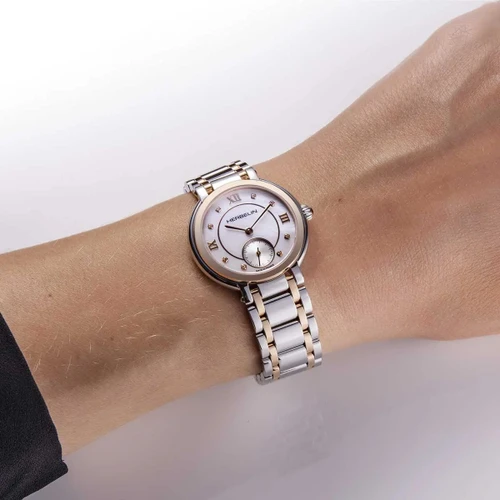 Herbelin Galet Small Seconds Watch | 31.5mm | Swiss Quartz | Rose Gold | Mother-of-pearl