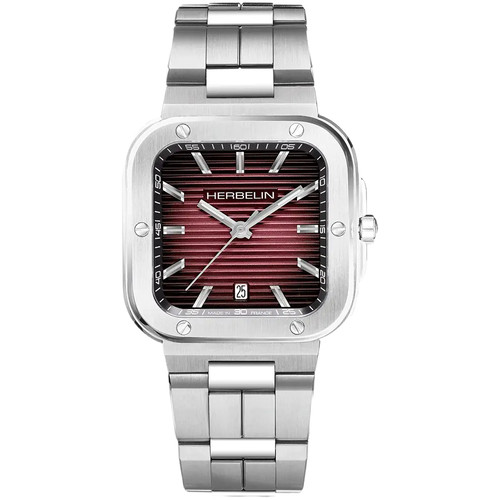 Herbelin Cap Camarat Square Watch | 39mm | Swiss Quartz | Red
