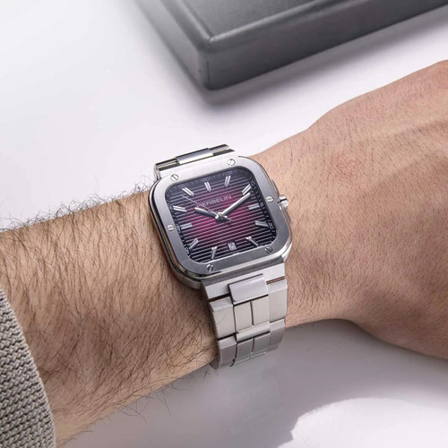 Herbelin Cap Camarat Square Watch | 39mm | Swiss Quartz | Red