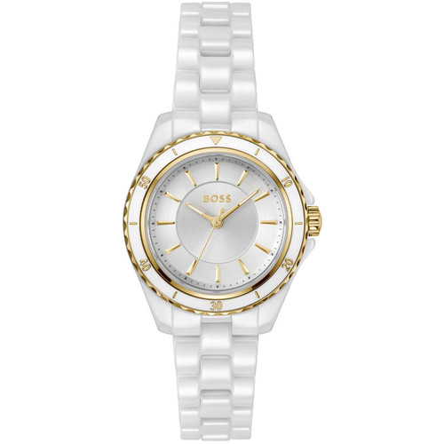 BOSS Ladies Sage Aqua Ceramic Watch | 30mm | Quartz | White