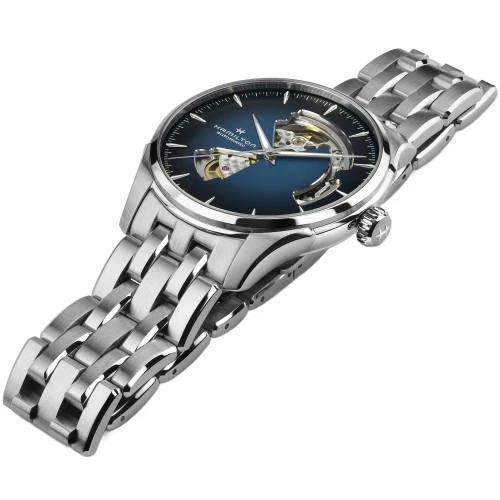 Hamilton Jazzmaster Open Heart Watch | 40mm | Swiss Automatic | Blue