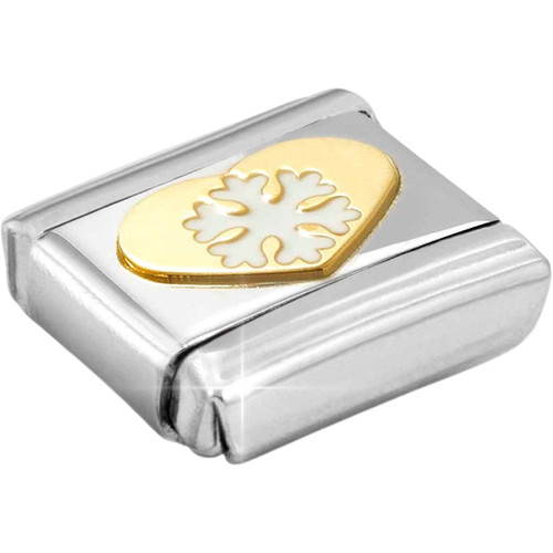 Nomination Composable Classic Charm | 18k Gold | Gold Heart with Snowflake