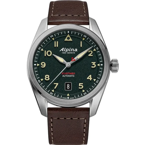 Alpina Startimer Pilot Watch | 34mm | Swiss Automatic | Green
