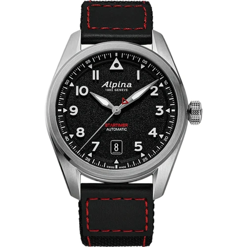 Alpina Startimer Pilot Watch | 34mm | Swiss Automatic | Black
