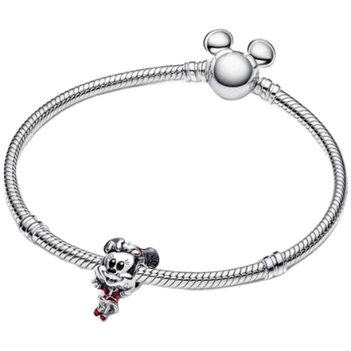 Pandora Disney Mickey Mouse Charm with Glittery Black and Red Enamel | Sterling Silver | DV 794218C01 | 794218C01